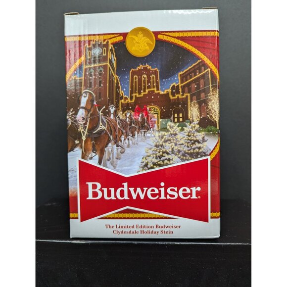 Budweiser 2020 Clydesdale Holiday Stein 41st Anniversary Edition New in Box - Picture 1 of 8